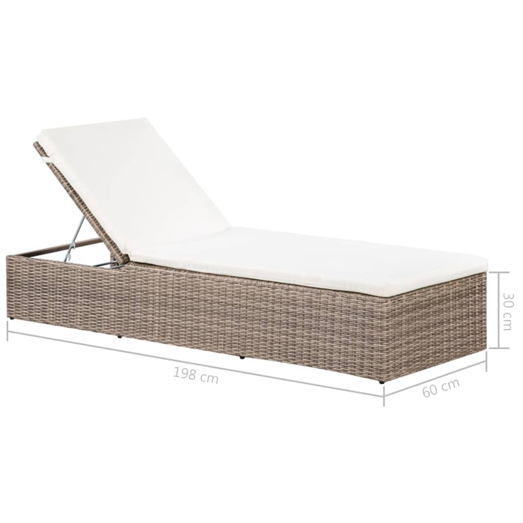 vidaXL 11-tlg. Garten-Essgruppe Poly Rattan Braun