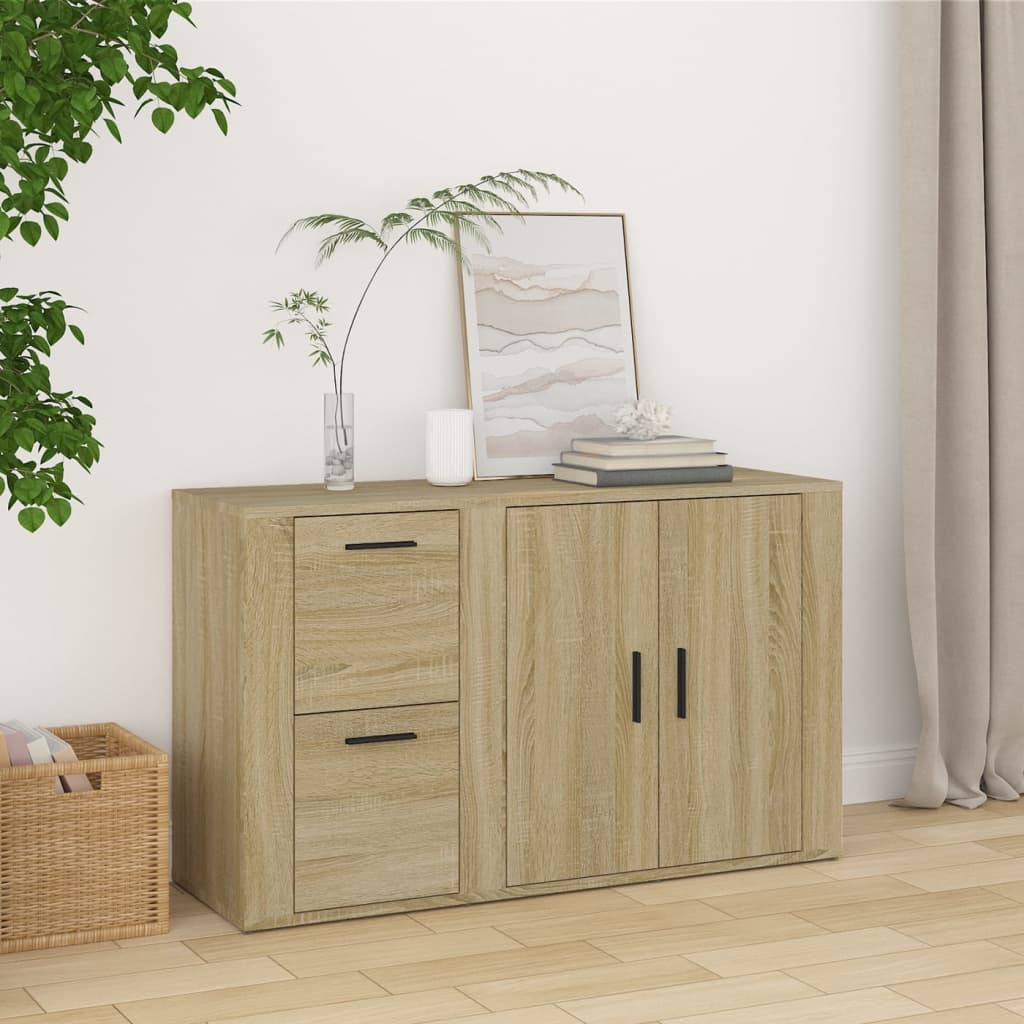 vidaXL Sideboard Sonoma-Eiche 100x33x59,5 cm Holzwerkstoff