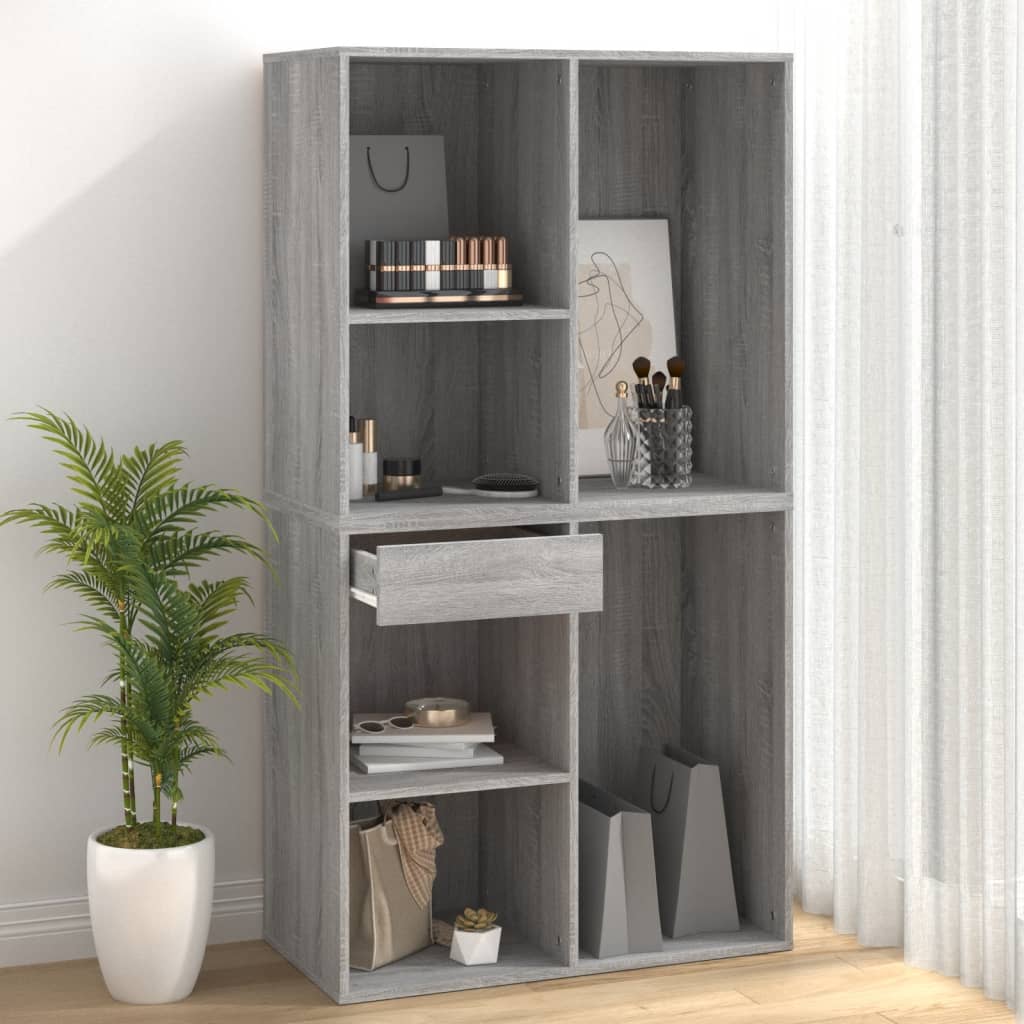 vidaXL Kosmetikschrank Grau Sonoma 80x40x75 cm Holzwerkstoff