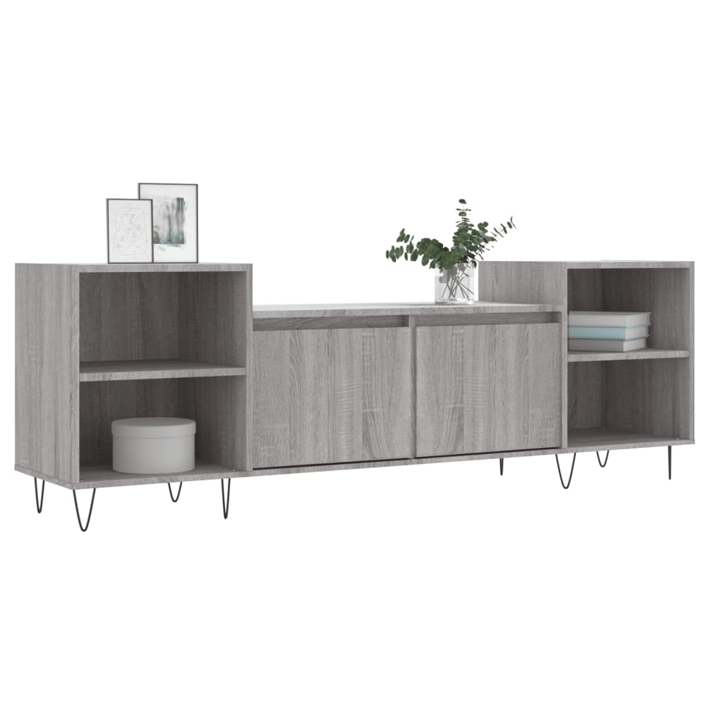 vidaXL TV-Schrank Grau Sonoma 160x35x55 cm Holzwerkstoff