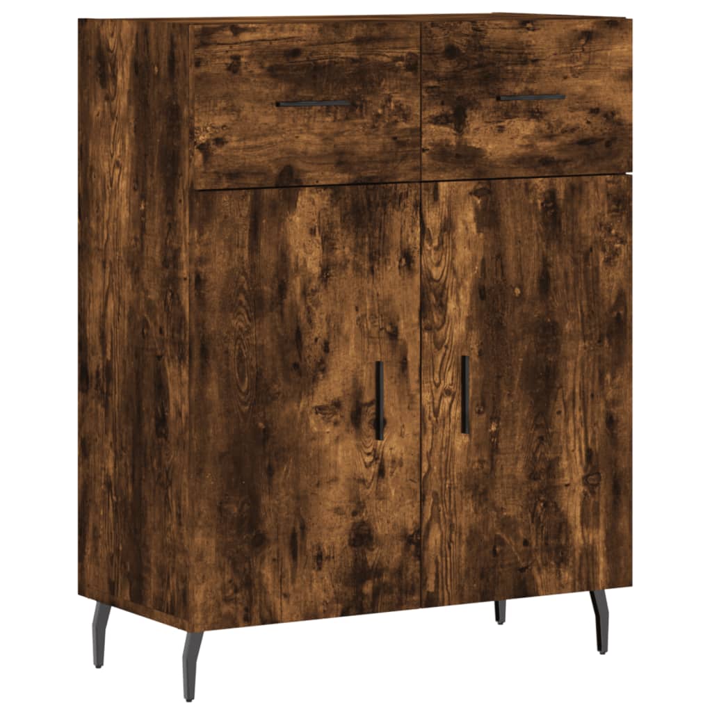 vidaXL Highboard Räuchereiche 69,5x34x180 cm Holzwerkstoff