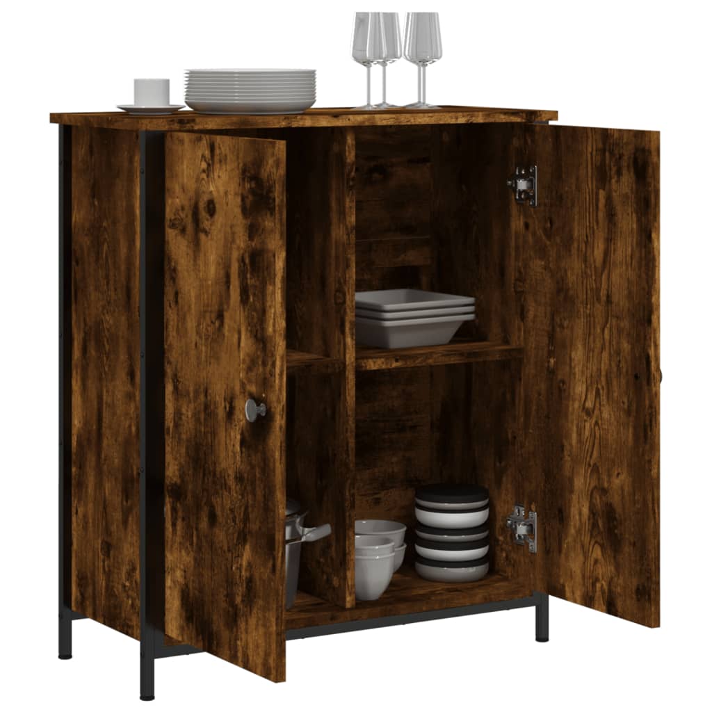 vidaXL Sideboard Räuchereiche 70x30x80 cm Holzwerkstoff