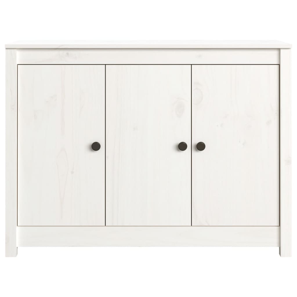 vidaXL Sideboard Weiß 100x35x74 cm Massivholz Kiefer