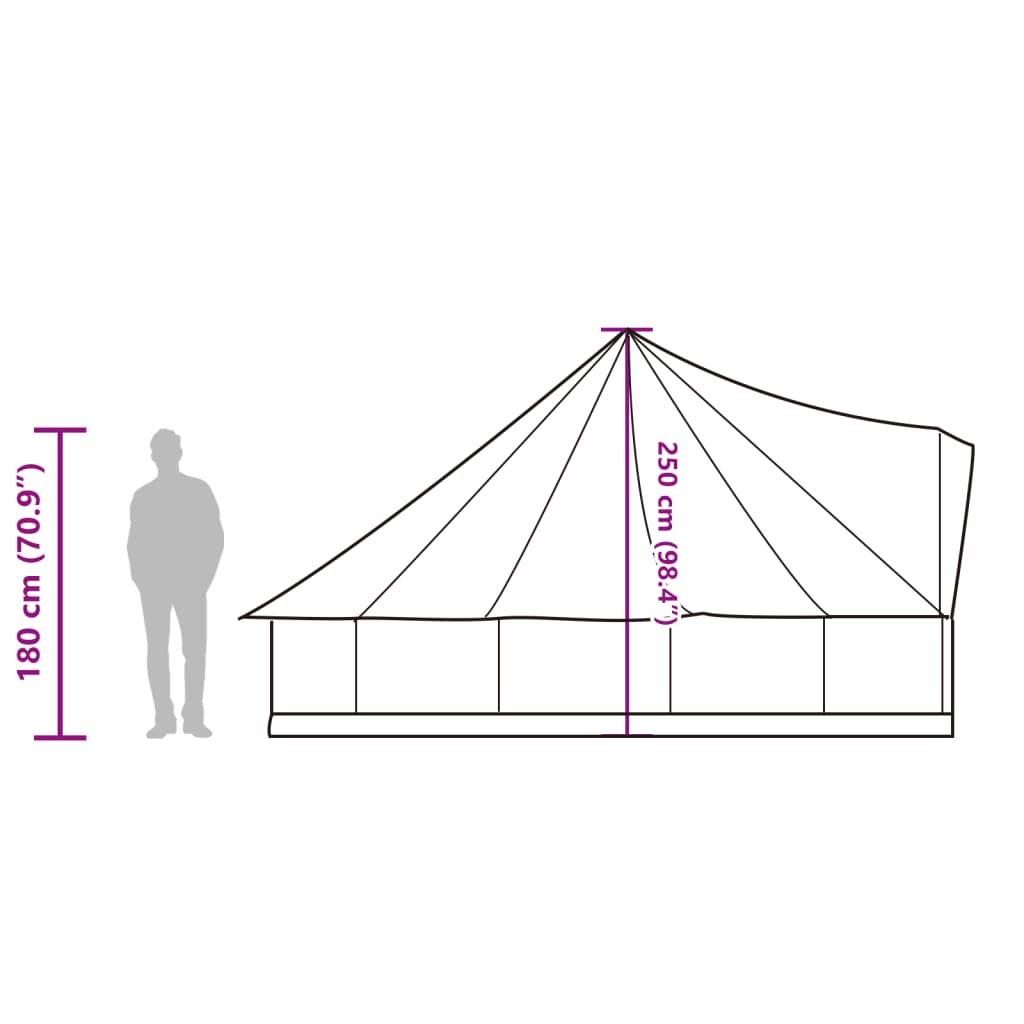 vidaXL Tipi-Familienzelt 8 Personen Blau Wasserdicht