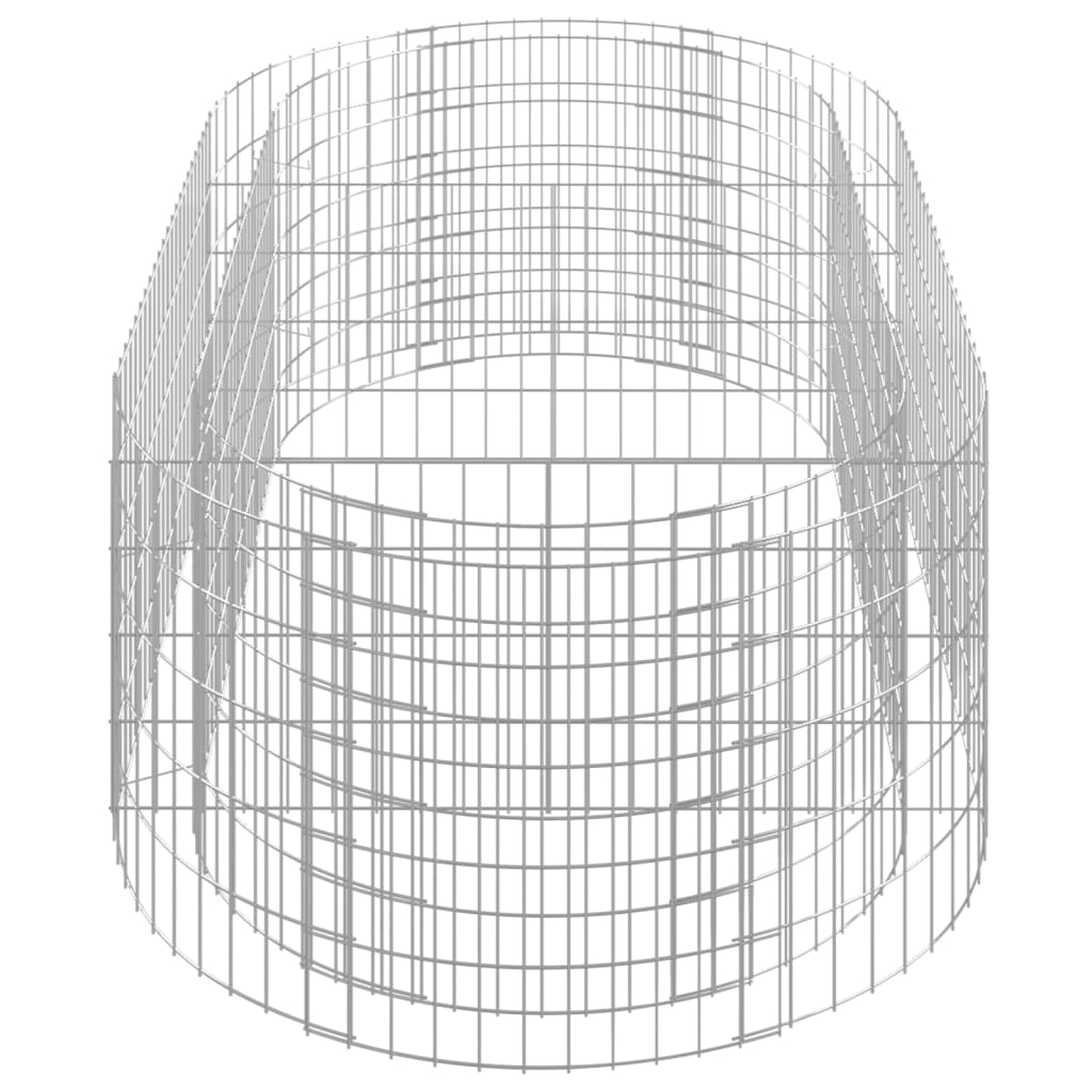 vidaXL Gabionen-Hochbeet Verzinktes Eisen 200x100x50 cm