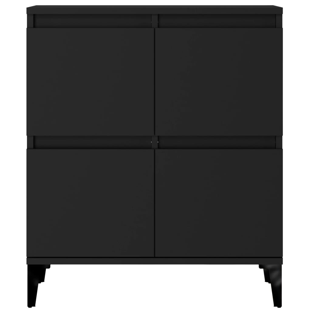 vidaXL Sideboards 2 Stk. Schwarz 60x35x70 cm Holzwerkstoff