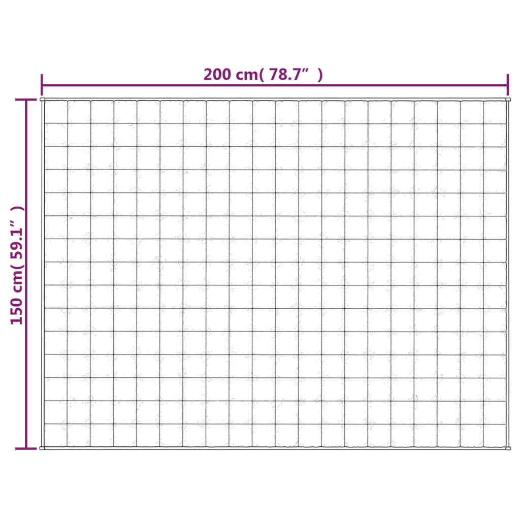 vidaXL Gewichtsdecke Grau 150x200 cm 7 kg Stoff