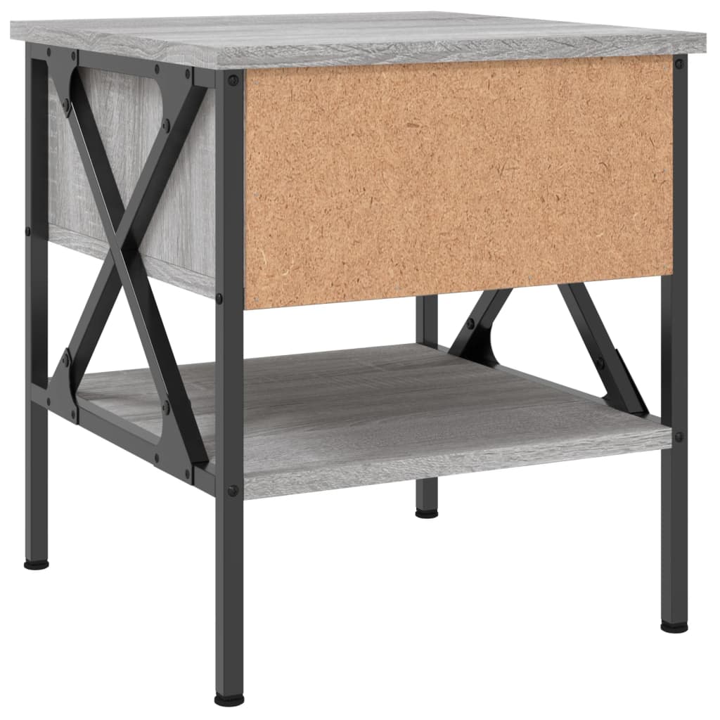 vidaXL Nachttische 2 Stk. Grau Sonoma 40x42x45 cm Holzwerkstoff