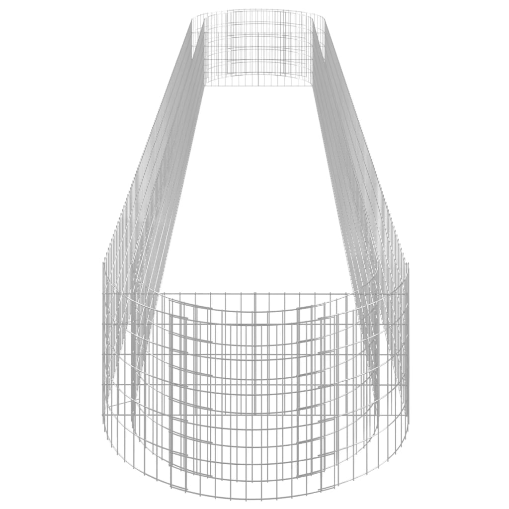 vidaXL Gabionen-Hochbeet Verzinktes Eisen 600x100x50 cm