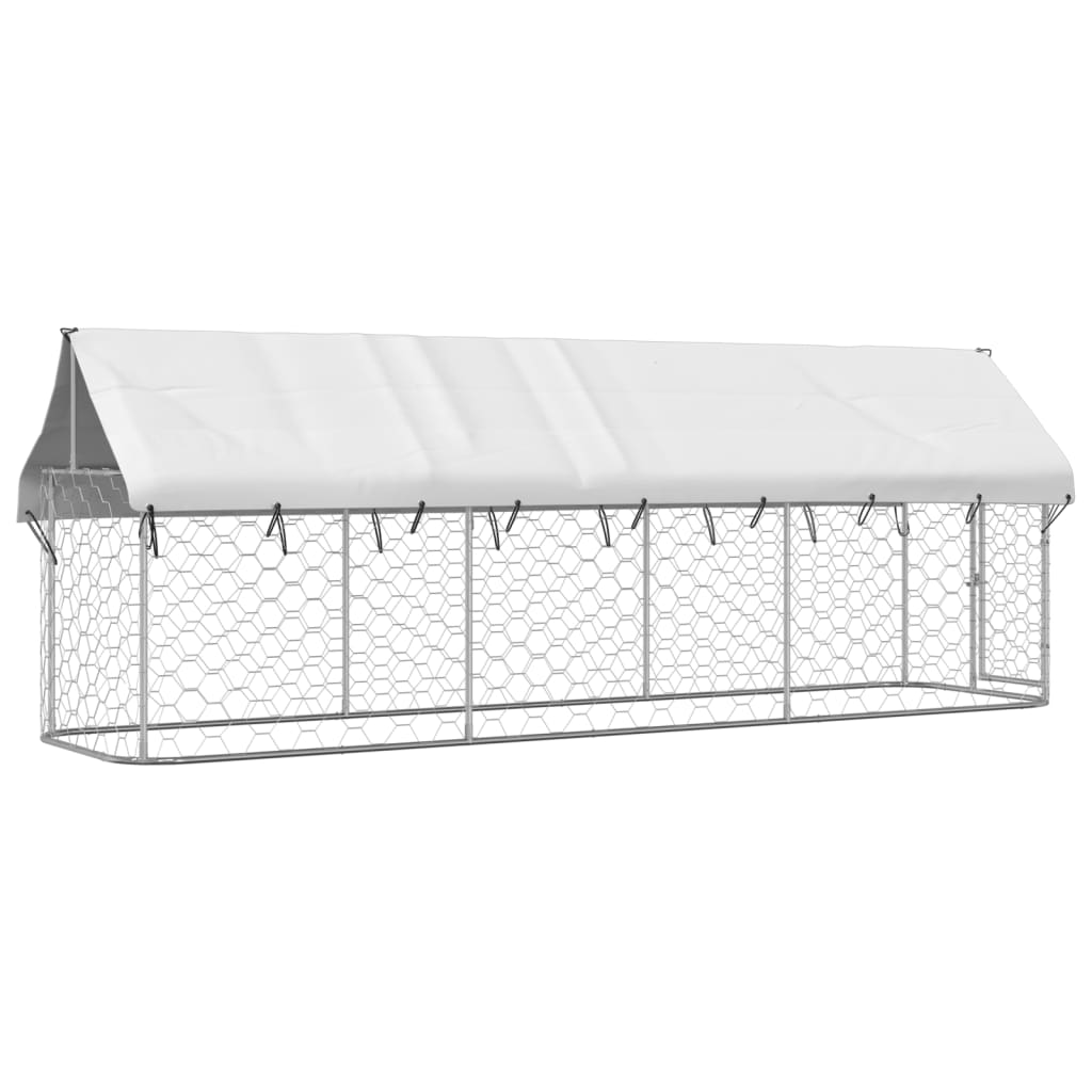 vidaXL Outdoor-Hundezwinger mit Dach 400x100x150 cm