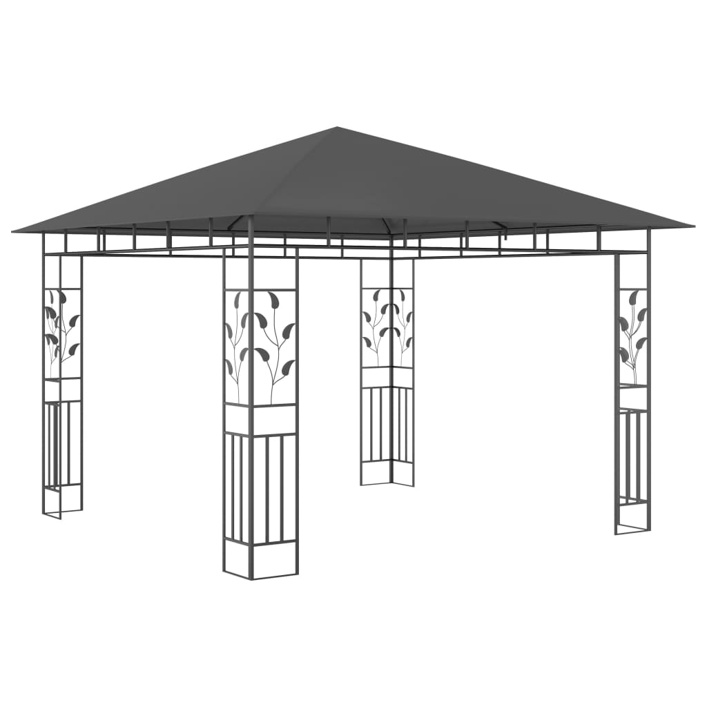 vidaXL Pavillon mit Moskitonetz 3x3x2,73 m Anthrazit 180 g/m²