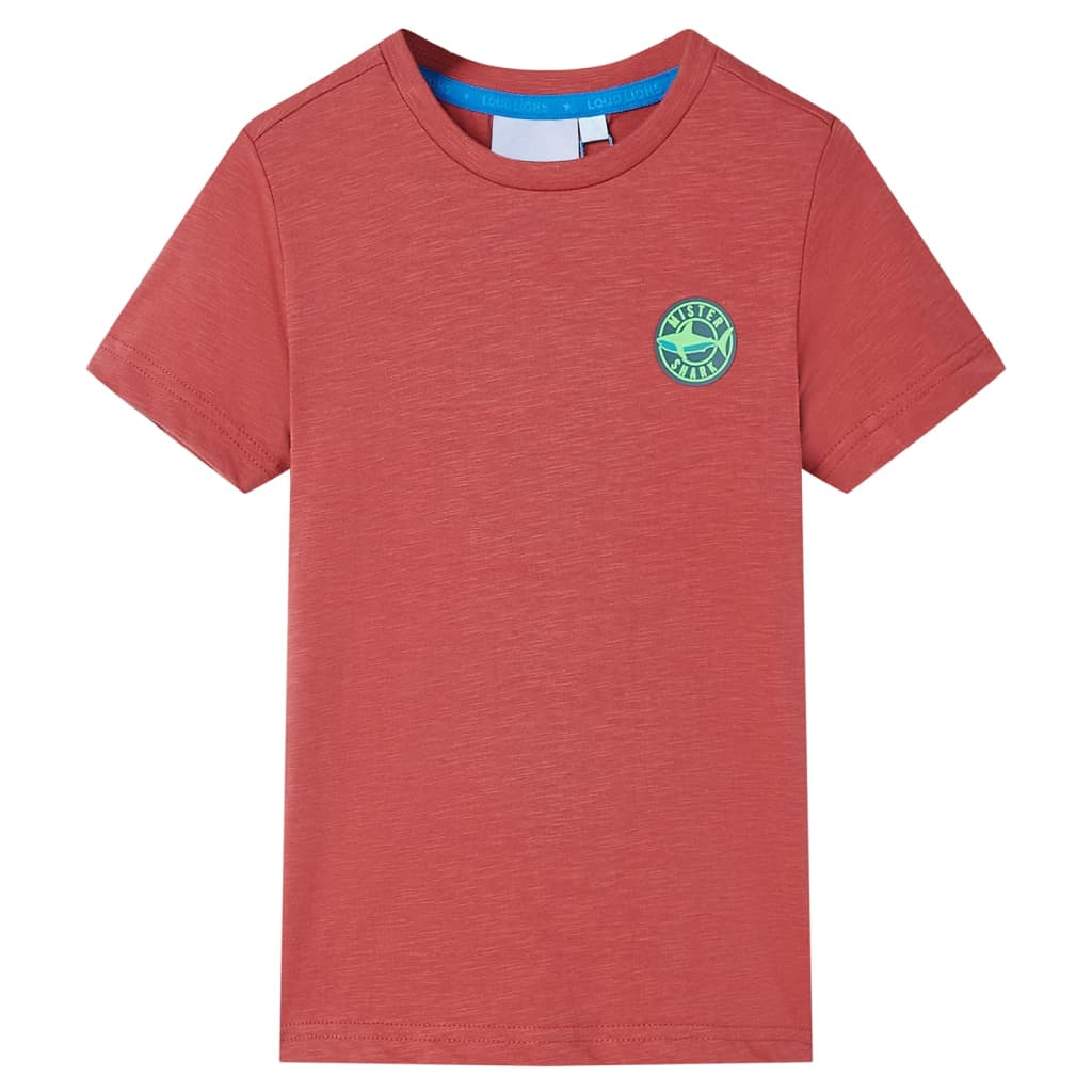 Kinder-T-Shirt Paprikarot 140