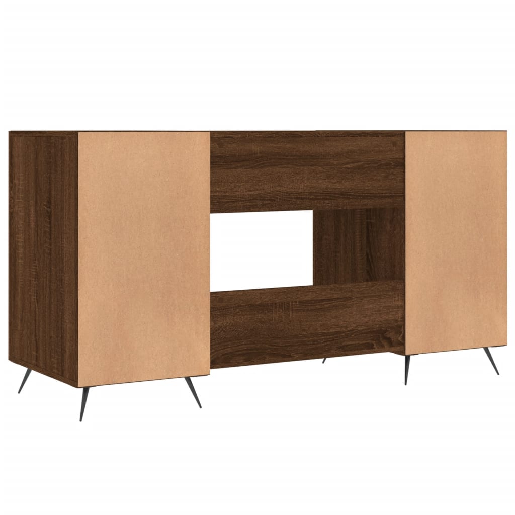 vidaXL Schreibtisch Braun Eichen-Optik 140x50x75 cm Holzwerkstoff