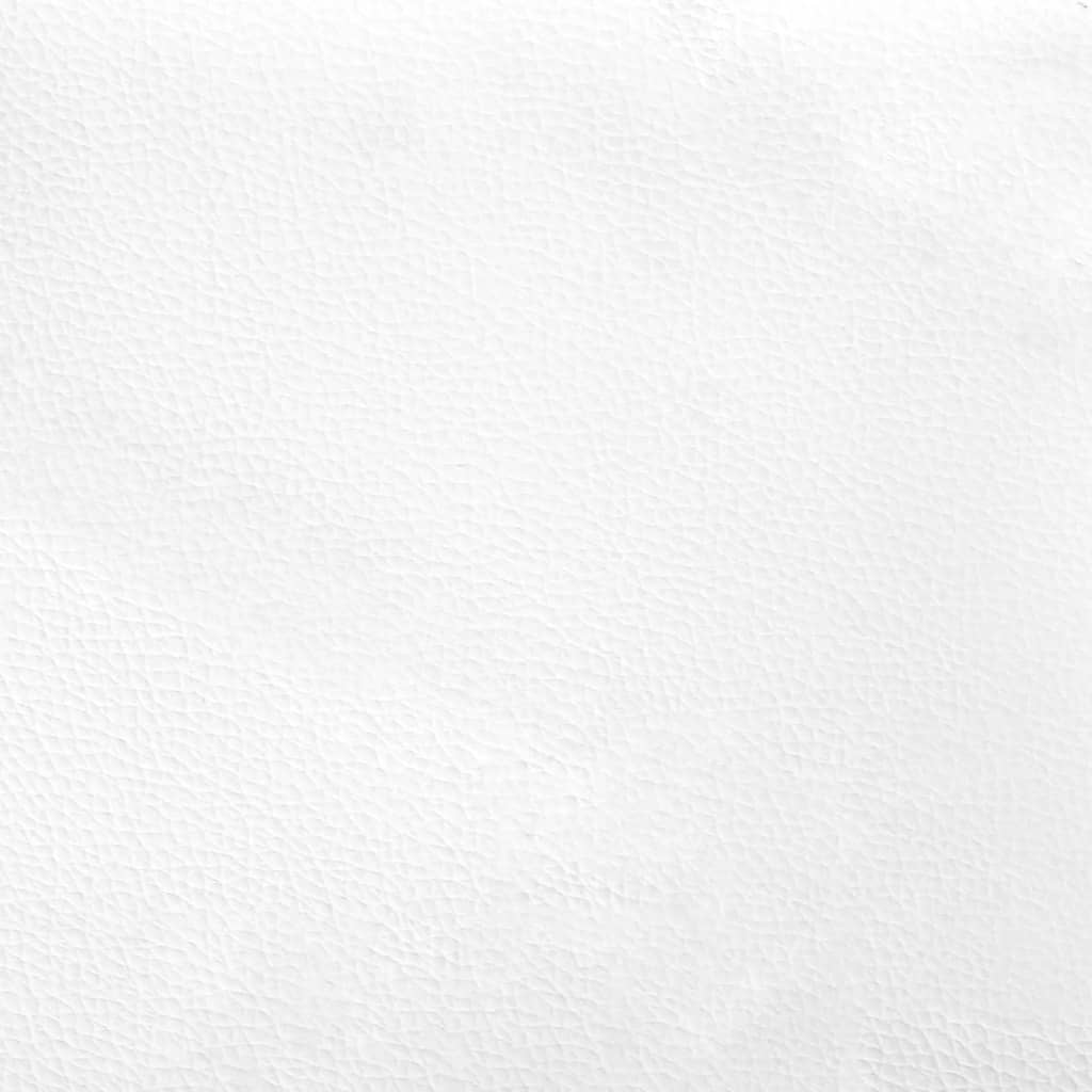 vidaXL Bettgestell mit Kopfteil Weiß und Schwarz 200x200 cm Kunstleder