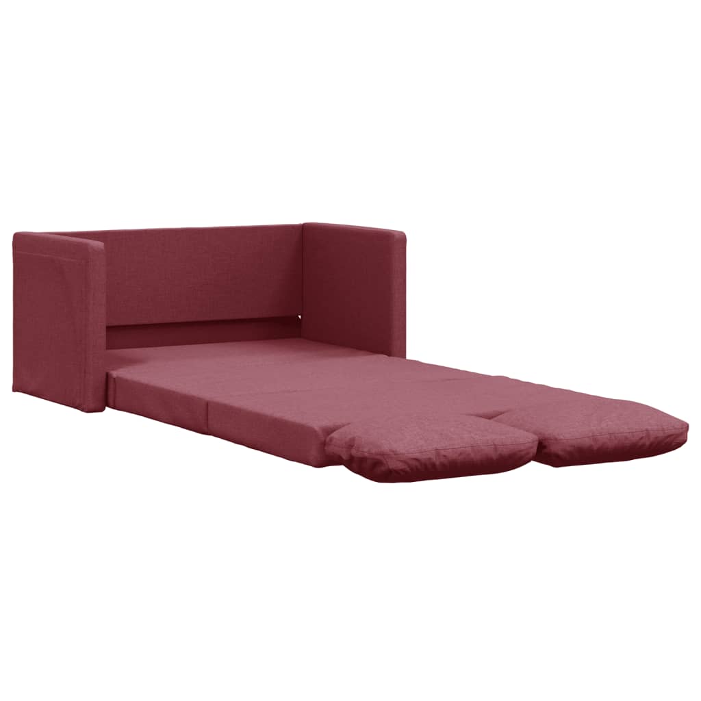 vidaXL Bodensofa mit Schlaffunktion Weinrot 112x174x55 cm Stoff