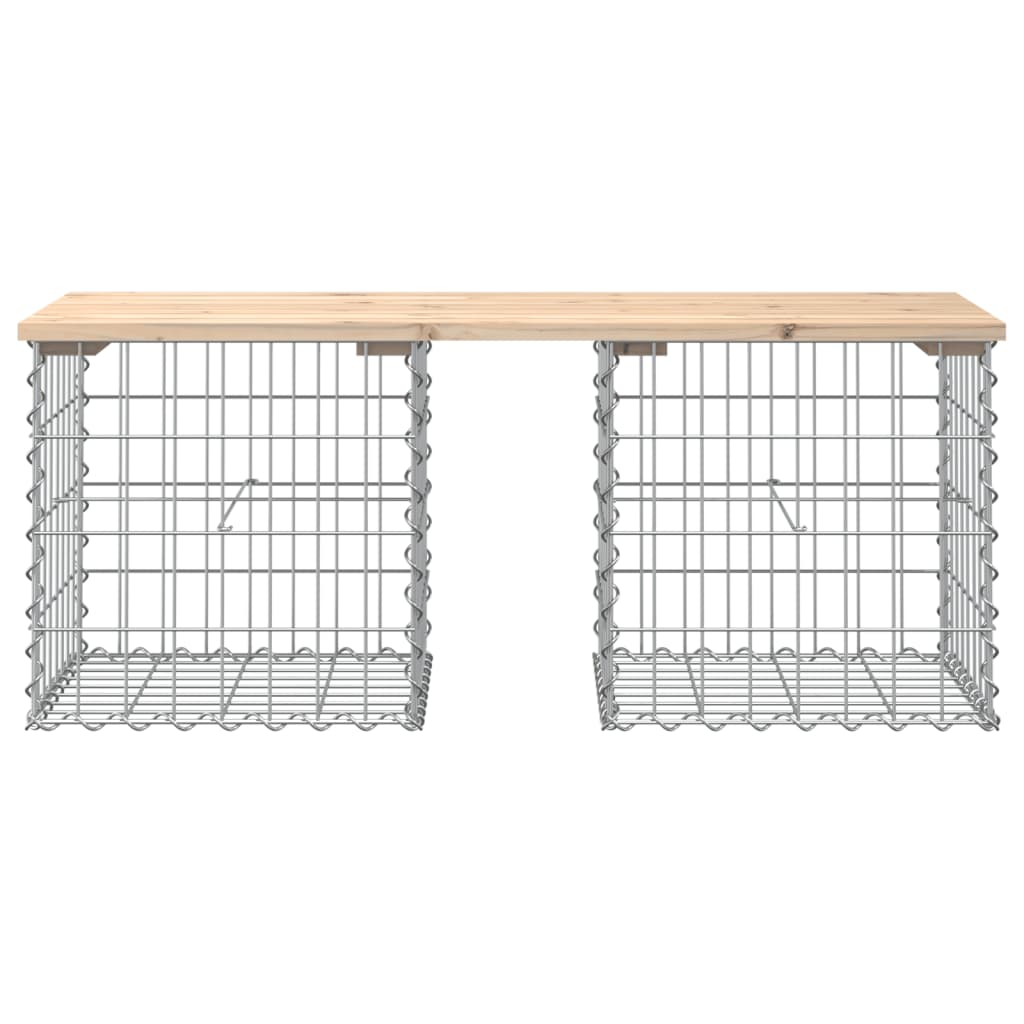 vidaXL Gartenbank aus Gabionen 103x44x42 cm Massivholz Kiefer