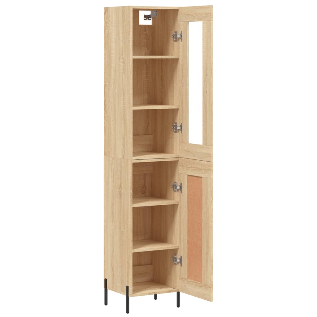 vidaXL Highboard Sonoma-Eiche 34,5x34x180 cm Holzwerkstoff