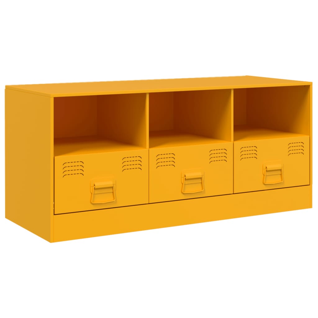 vidaXL TV-Schrank Senfgelb 99x39x44 cm Stahl