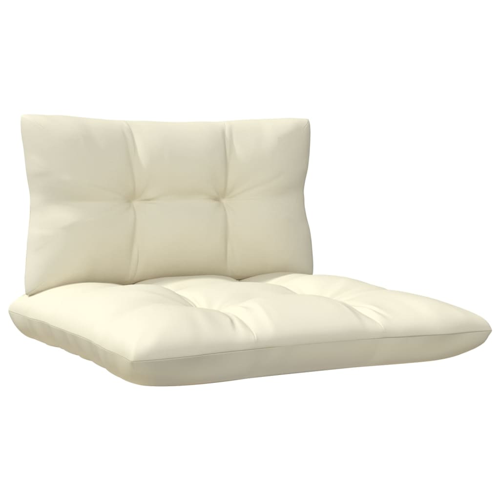 vidaXL 8-tlg. Garten-Lounge-Set mit Creme Kissen Kiefernholz