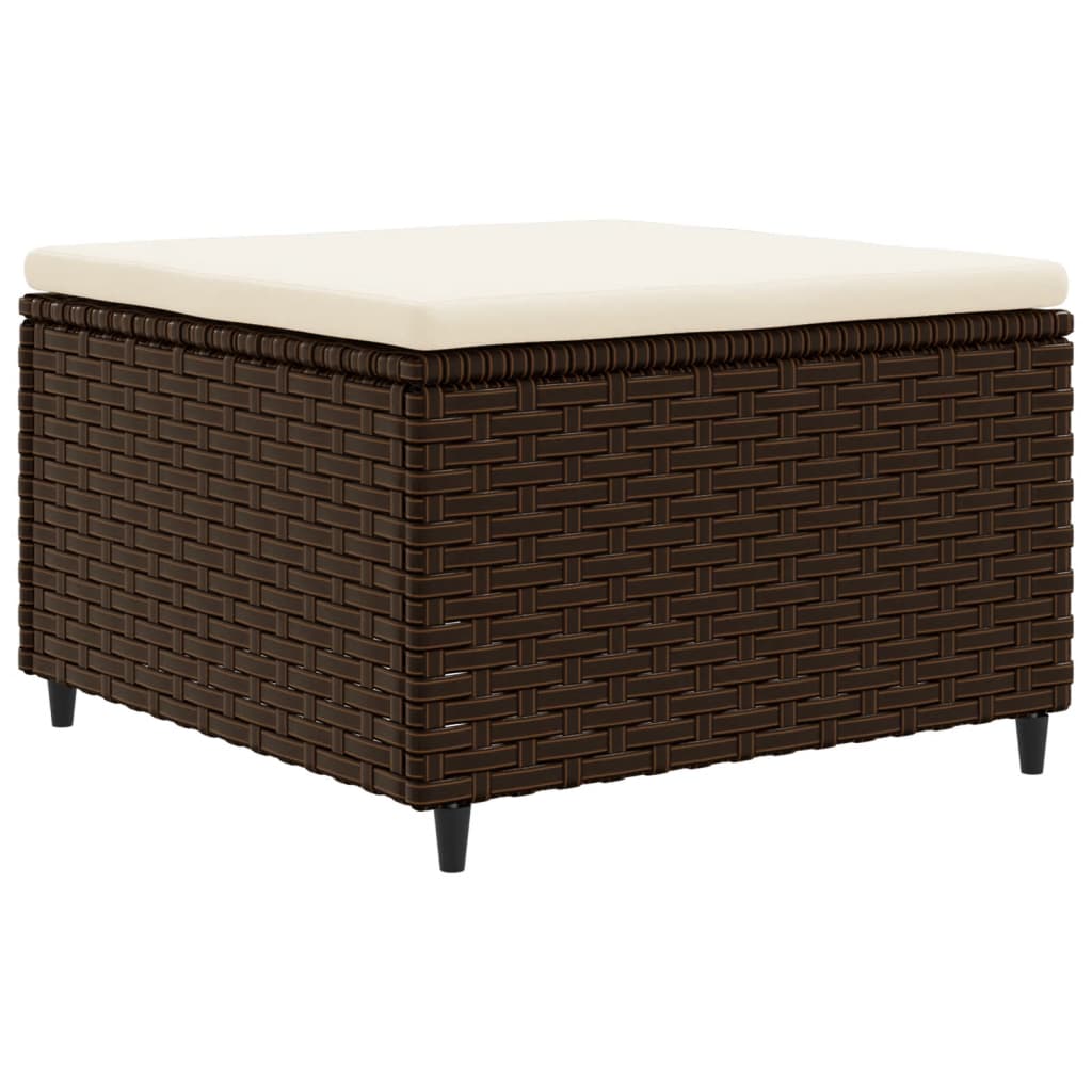 vidaXL 6-tlg. Garten-Lounge-Set mit Kissen Braun Poly Rattan