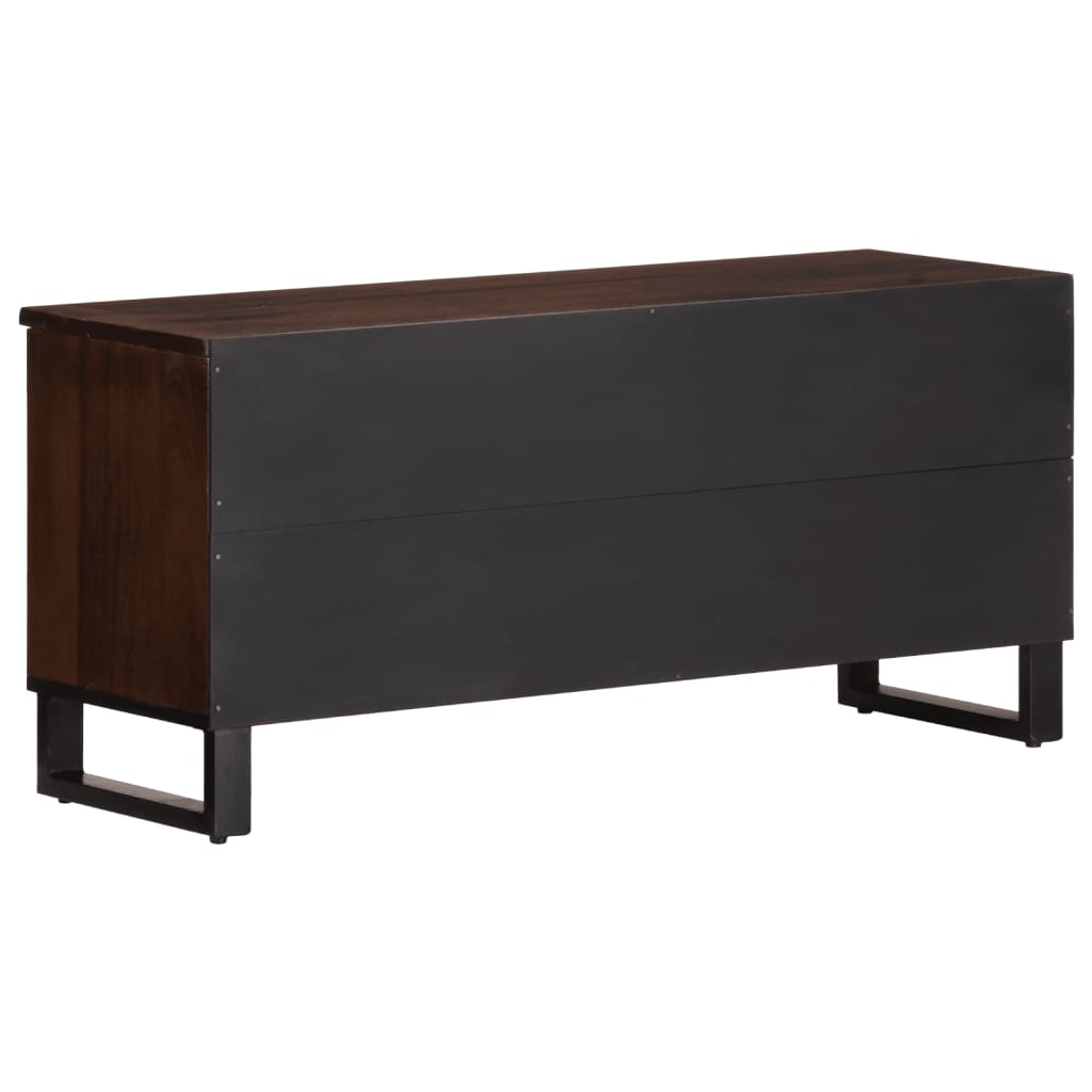 vidaXL TV-Schrank Braun 100x34x46 cm Massivholz Mango