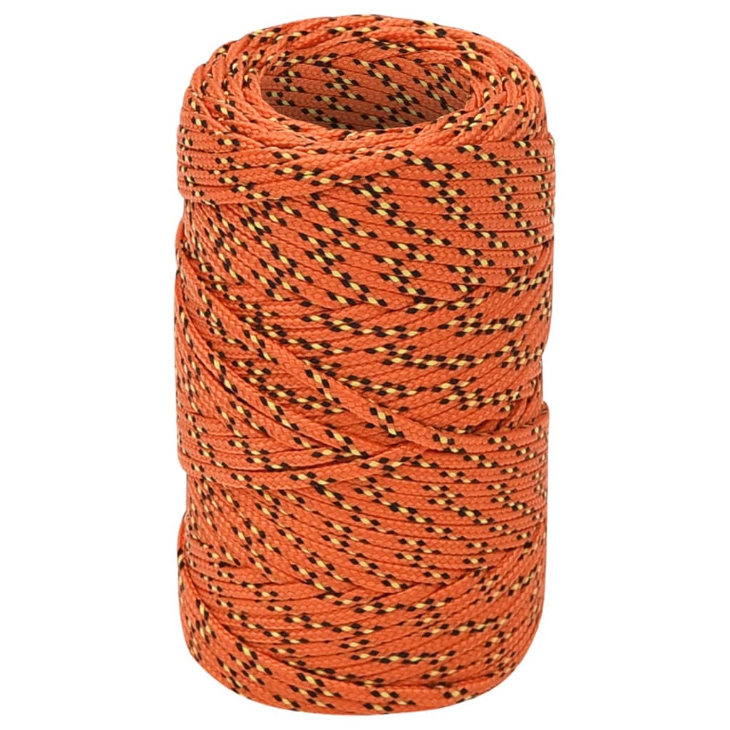 vidaXL Bootsseil Orange 2 mm 25 m Polypropylen