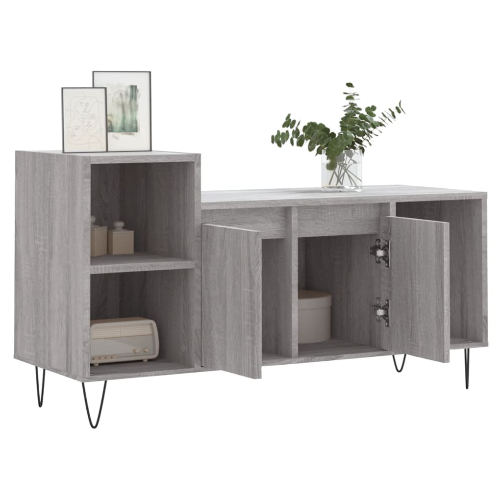 vidaXL TV-Schrank Grau Sonoma 100x35x55 cm Holzwerkstoff