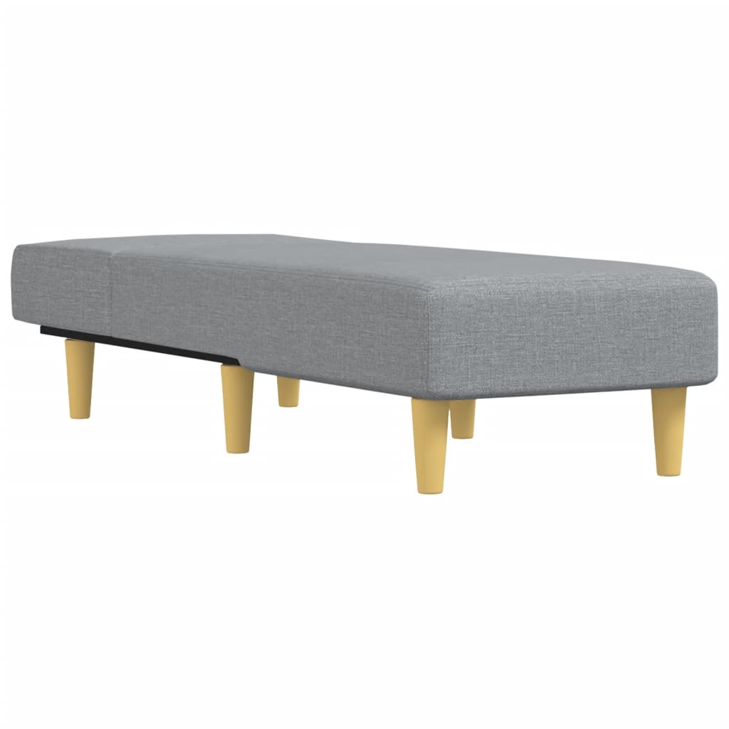 vidaXL Chaiselongue Hellgrau Stoff