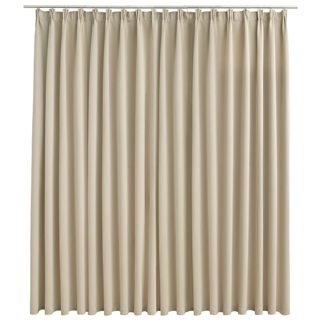 vidaXL Verdunkelungsvorhang mit Haken Beige 290 x 245 cm