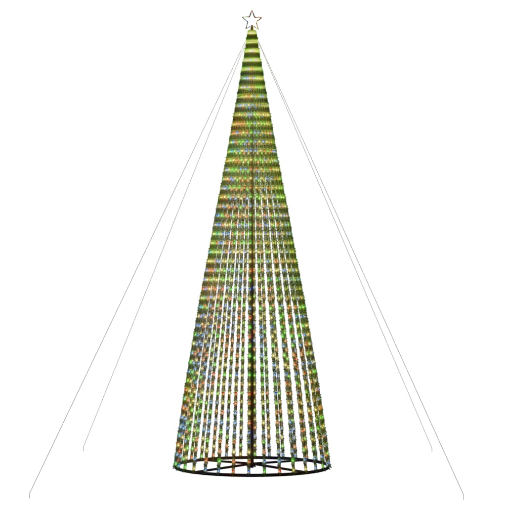 vidaXL Weihnachtsbaum Kegelform 1544 LEDs Mehrfarbig 500 cm