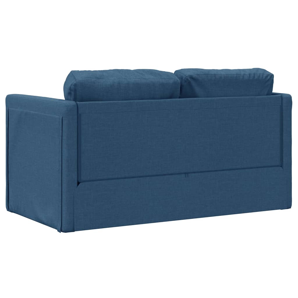 vidaXL Bodensofa mit Schlaffunktion Blau 112x174x55 cm Stoff