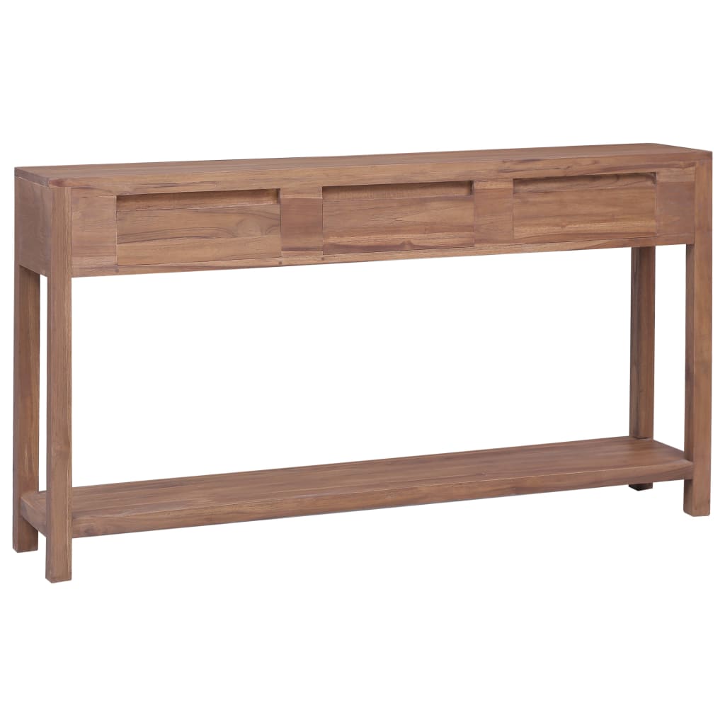 vidaXL Konsolentisch 145×30×80 cm Teak Massivholz