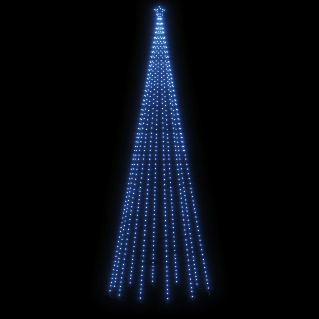 vidaXL Weihnachtsbaum mit Erdnägeln Blau 732 LEDs 500 cm