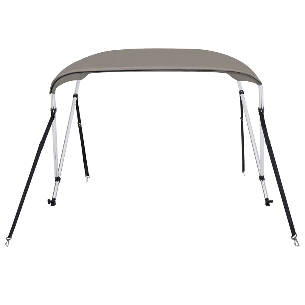 vidaXL 2-Bow Bimini Top Grau 180x150x110 cm