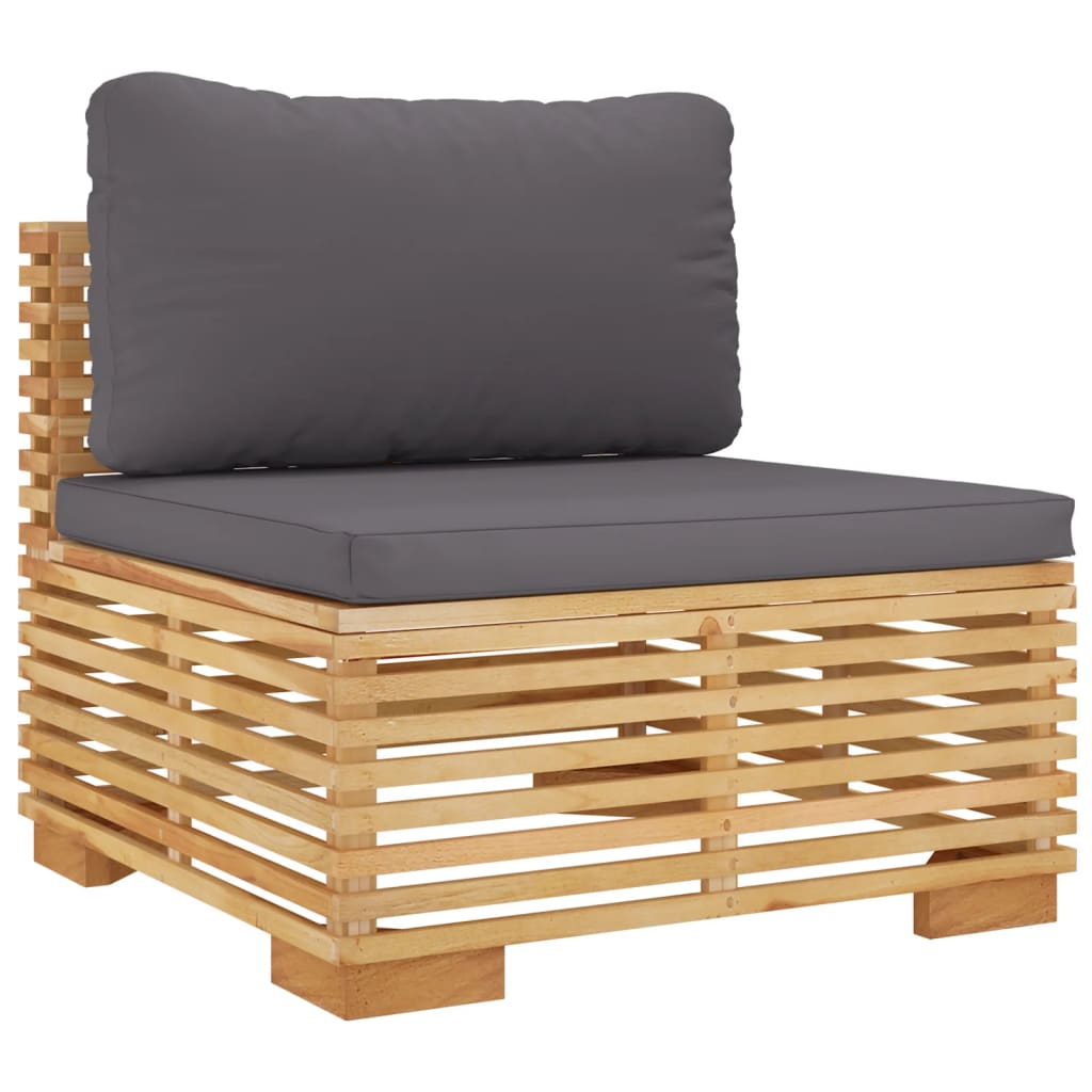 vidaXL 4-tlg. Garten-Lounge-Set mit Kissen Massivholz Teak