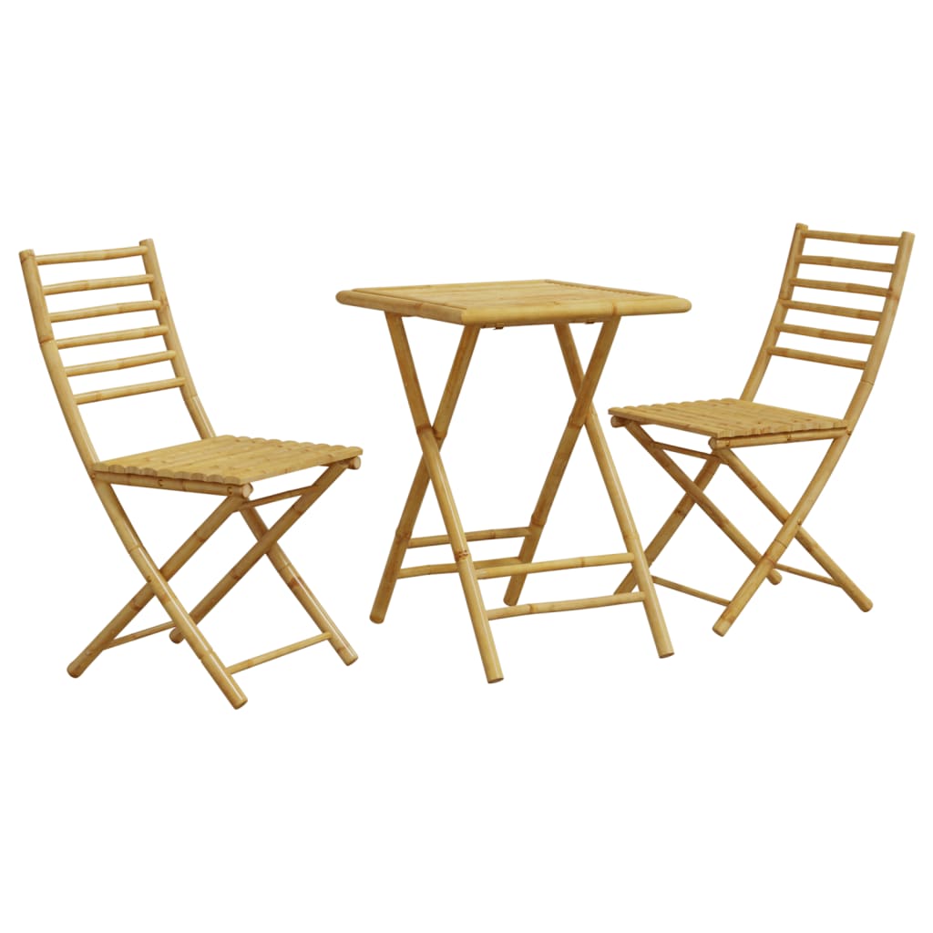 vidaXL 3-tlg. Bistro-Set Bambus