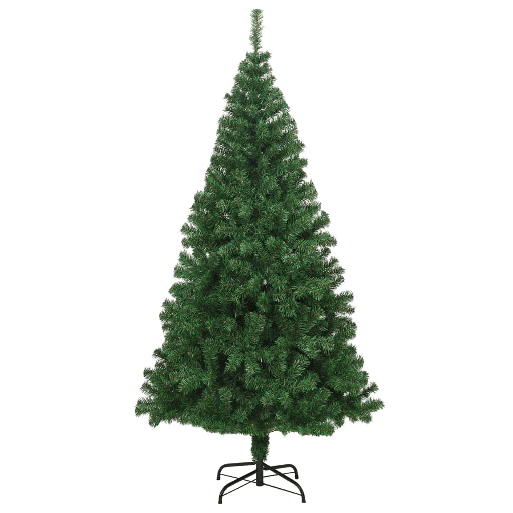 vidaXL Künstlicher Weihnachtsbaum mit Dicken Zweigen Grün 180 cm PVC