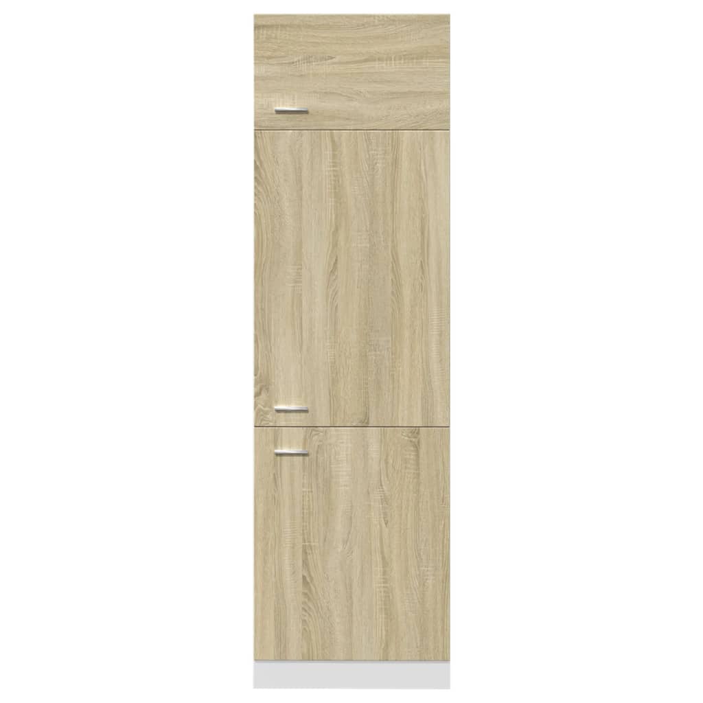 vidaXL Kühlumbauschrank Sonoma-Eiche 60x57x207 cm Holzwerkstoff