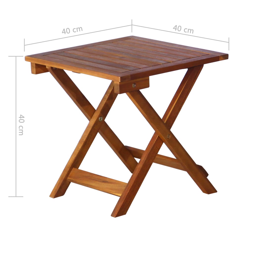 vidaXL Sonnenliegen 2 Stk. mit Tisch und Auflagen Massivholz Akazie