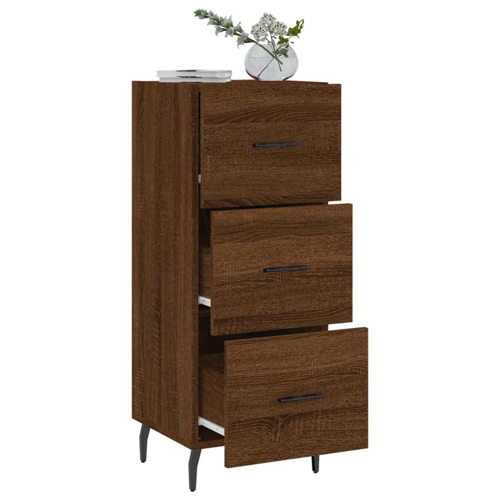 vidaXL Sideboard Braun Eichen-Optik 34,5x34x90 cm Holzwerkstoff