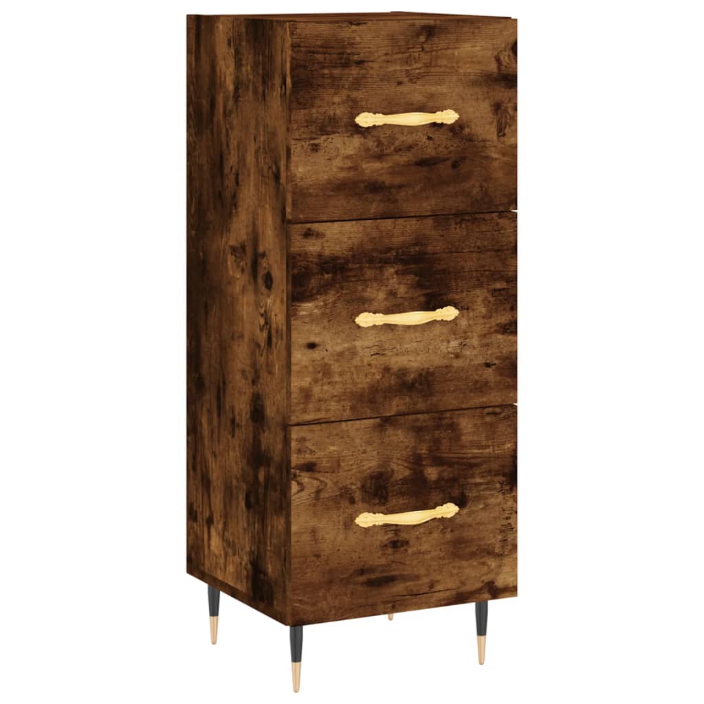 vidaXL Sideboard Räuchereiche 34,5x34x90 cm Holzwerkstoff