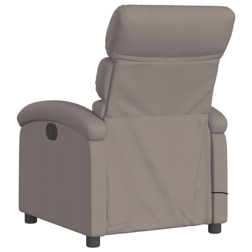 vidaXL Massagesessel Taupe Stoff