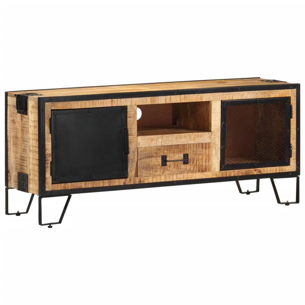 vidaXL TV-Schrank 110x31x46 cm Raues Mangoholz