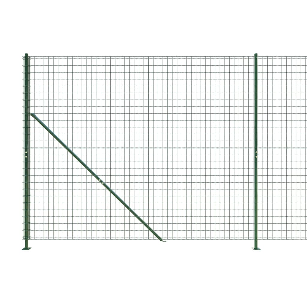 vidaXL Maschendrahtzaun mit Bodenflansch Grün 2x10 m