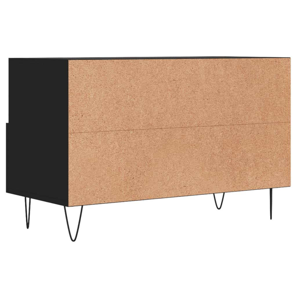 vidaXL TV-Schrank Schwarz 80x36x50 cm Holzwerkstoff