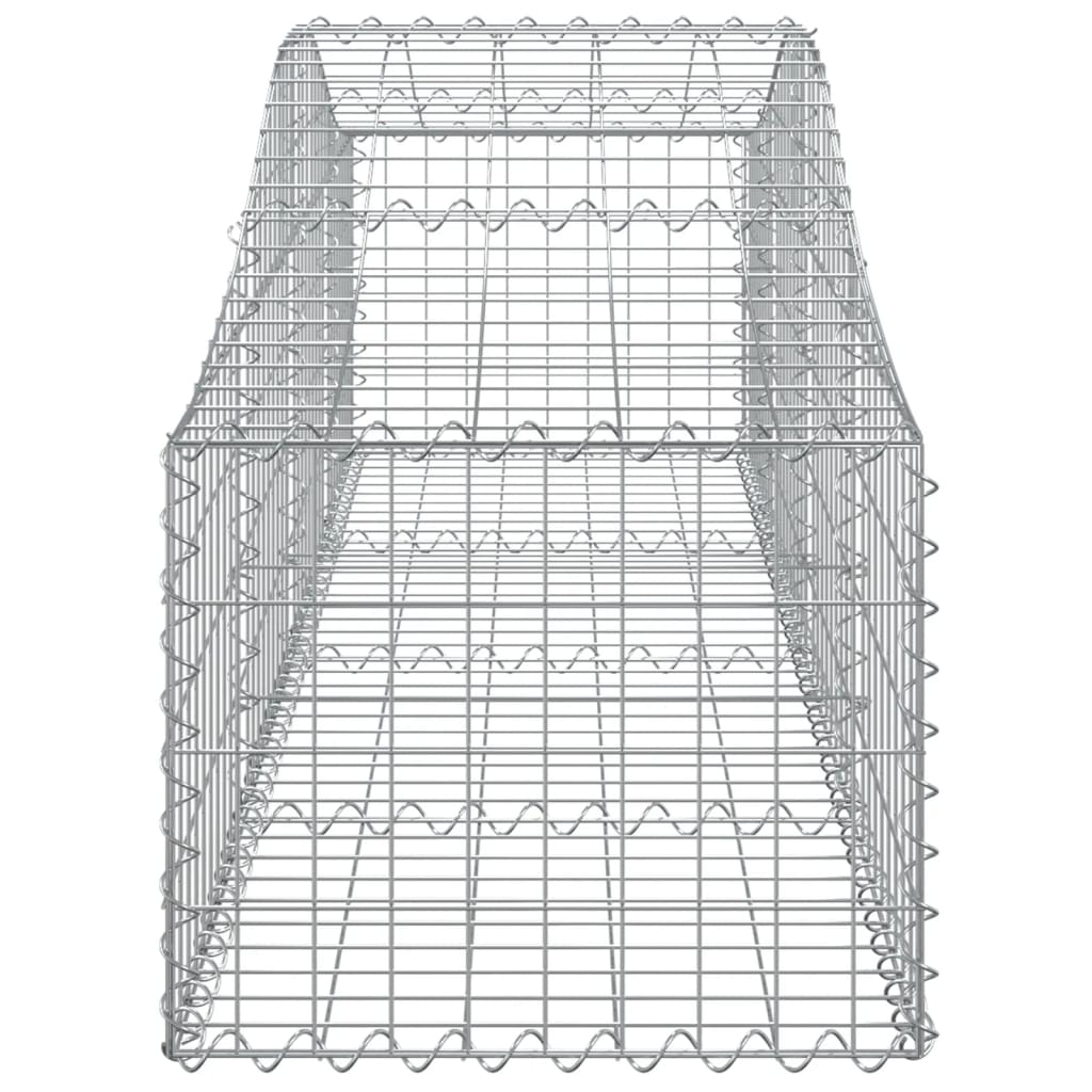 vidaXL Gabionen mit Hochbogen 8 Stk. 200x50x40/60 cm Verzinktes Eisen