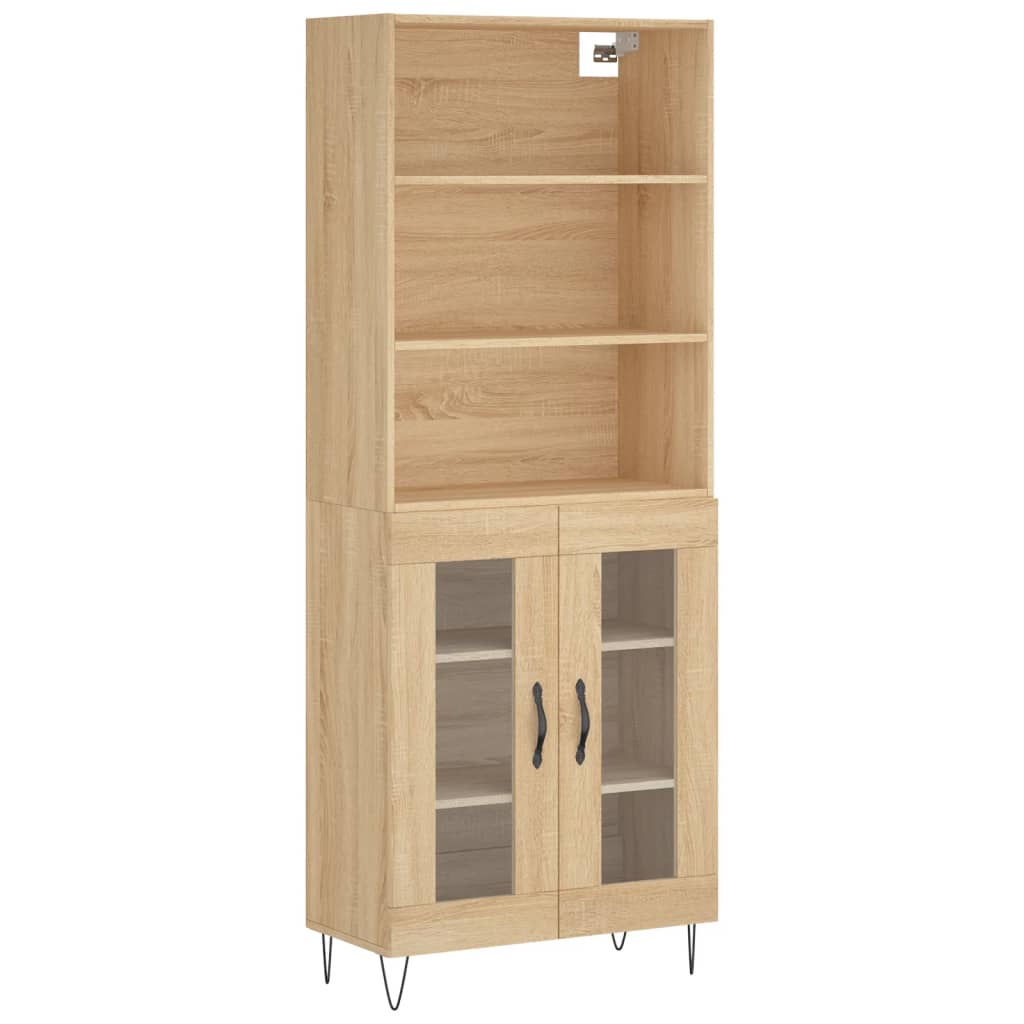 vidaXL Highboard Sonoma-Eiche 69,5x34x180 cm Holzwerkstoff