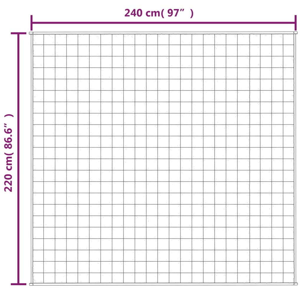 vidaXL Gewichtsdecke Grau 220x240 cm 11 kg Stoff