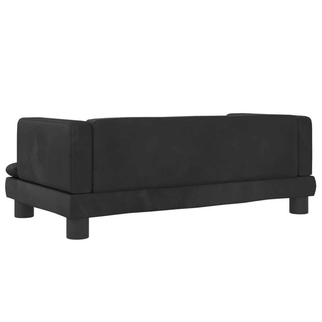 vidaXL Kindersofa Schwarz 80x45x30 cm Samt