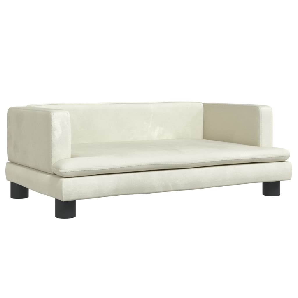 vidaXL Kindersofa Creme 80x45x30 cm Samt